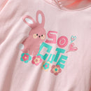 Cotton Rabbits Design Hoodie Sets for Kids Girls childrensterritory
