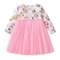 Girls Long Sleeves Floral Princess Mesh Dresses childrensterritory
