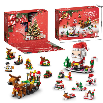 Christmas Advent Calendar Building Blocks Set for Kids childrensterritory