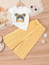 Little Girls Printed Top with Wide Leg Pants Two Piece Clothing Sets childrensterritory