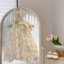Little Girls' Bow Fold Sleeveless Princess Dress for Summer childrensterritory