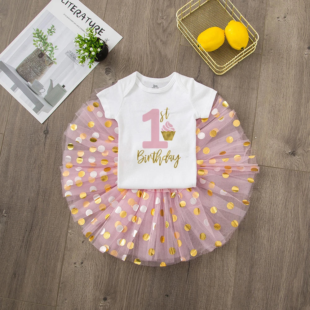 Baby Girls Tutu Birthday Party Dress Set childrensterritory