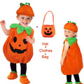 Kids Girls Fancy Cosplay Dresses for Halloween with Pumpkin Bag childrensterritory
