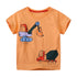 Little Boys Excavators Print Cotton T-shirts for Summer childrensterritory