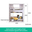 Multifunctional Kids Bunk Bed with Safety Fence and Storage childrensterritory