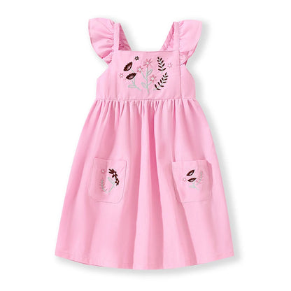 Lovely Cartoon Design Soft Cotton Summer Dresses for Girls childrensterritory