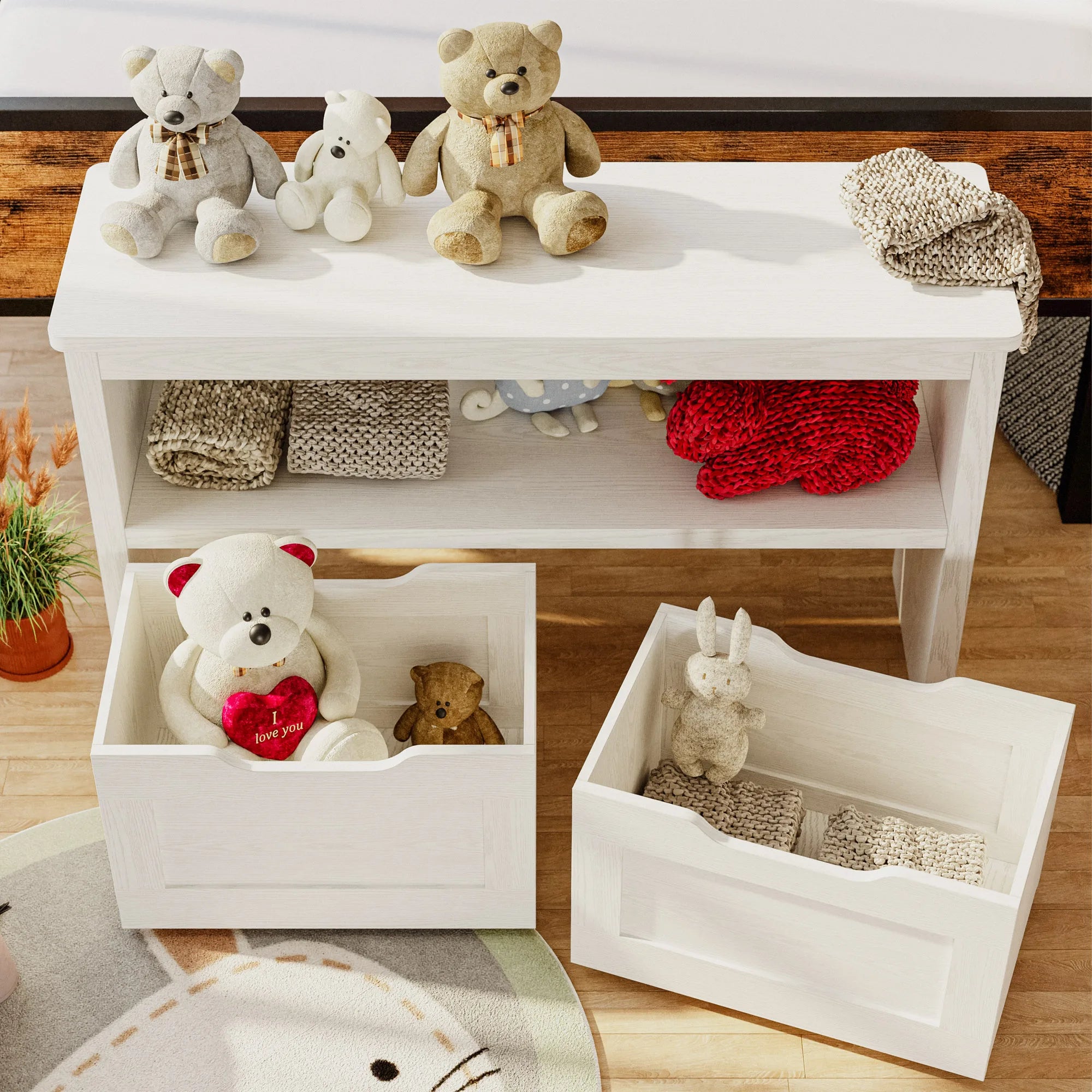 Kids Moveable Toy Storage Organizer for Nursery