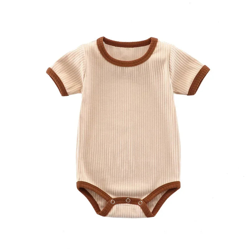 Short Sleeve Baby Unisex Cotton Romper