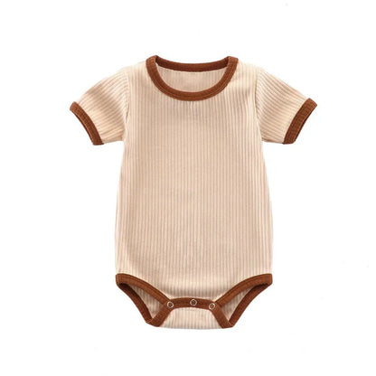 Short Sleeve Baby Unisex Cotton Romper