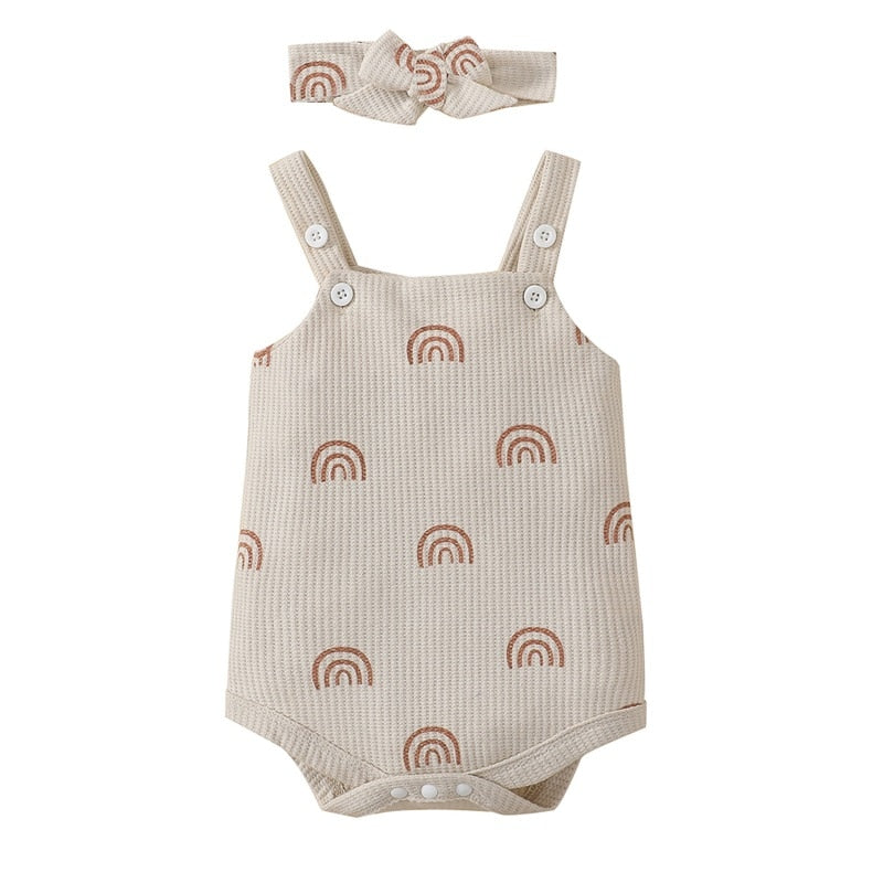 Floral, Rainbow, or Shell Print Baby Girl Bodysuit childrensterritory