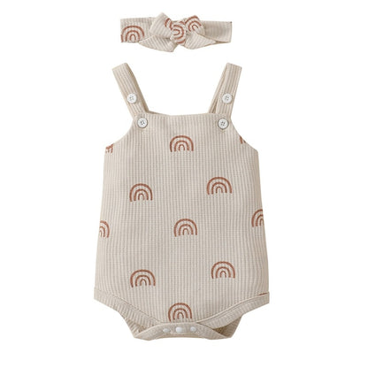 Floral, Rainbow, or Shell Print Baby Girl Bodysuit childrensterritory