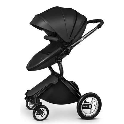 High Quality 2-in-1 Luxury PU Leather Baby Pushchair childrensterritory