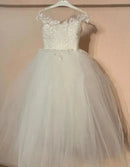Embroidery Design Girls' White Ivory First Communion Dress childrensterritory