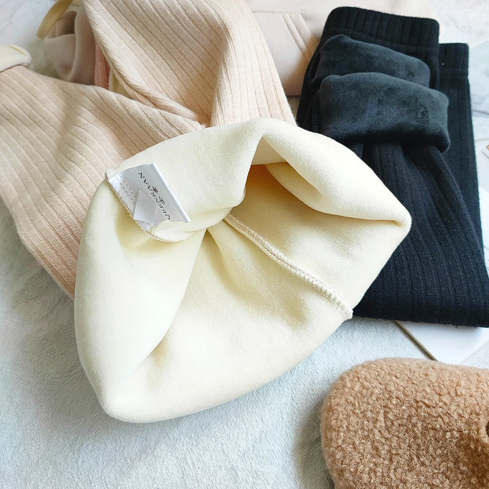 Korean Style Plus Velvet Warm Pants For Girls childrensterritory