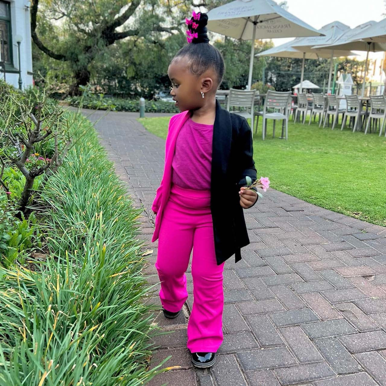 Kids Girls Colorblock Blazer + Pants Fashion Clothes Sets childrensterritory