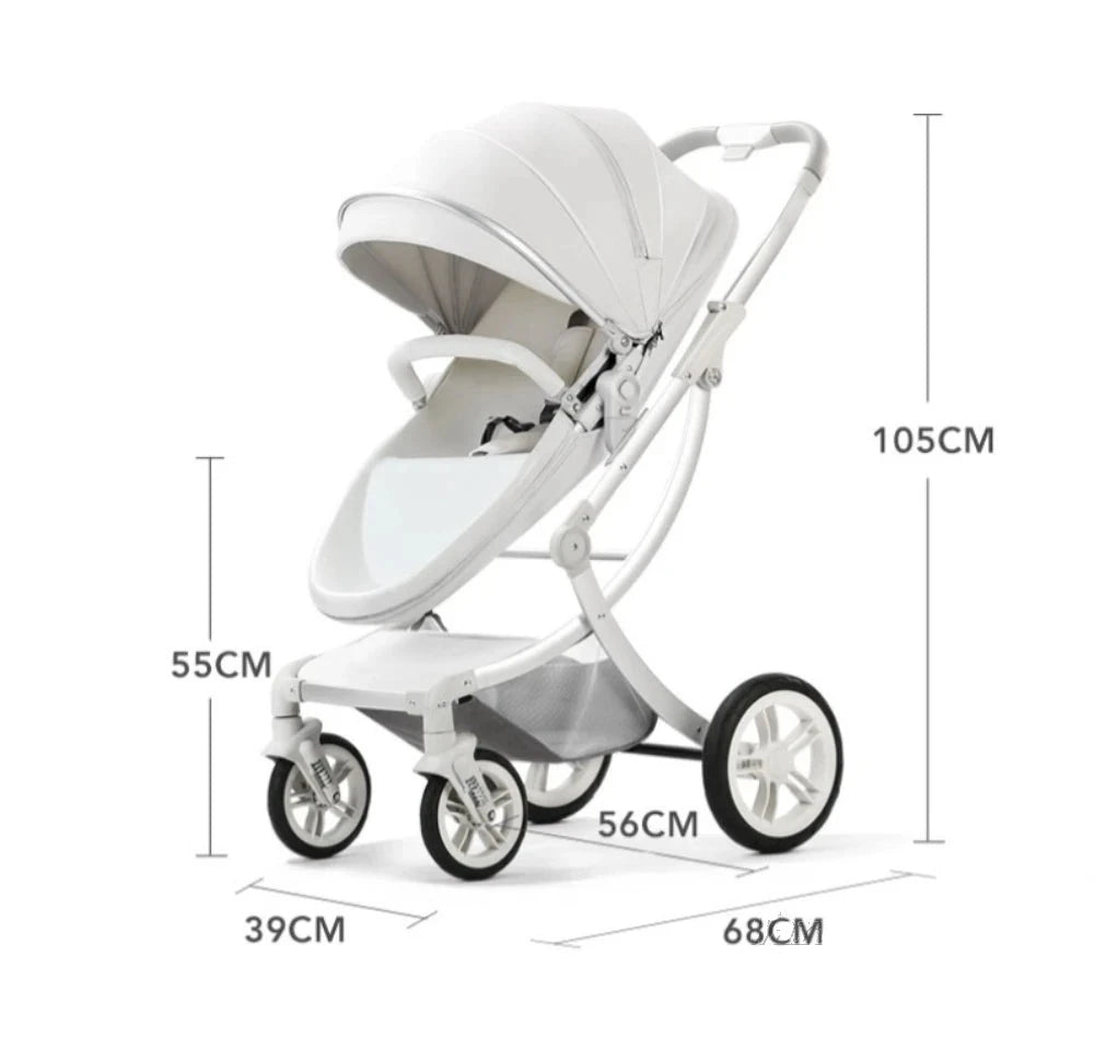 High Landscape, Luxury 3-In-1 Baby Carriage with Car Seat childrensterritory