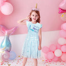 Kids Girl Mermaid Sequins Tutu Birthday Party Dresses childrensterritory