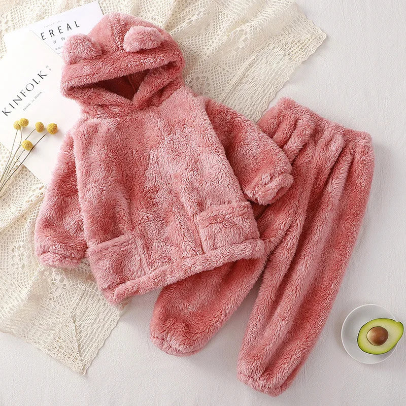 Girls’ Long-Sleeved Winter Casual Clothing Set childrensterritory