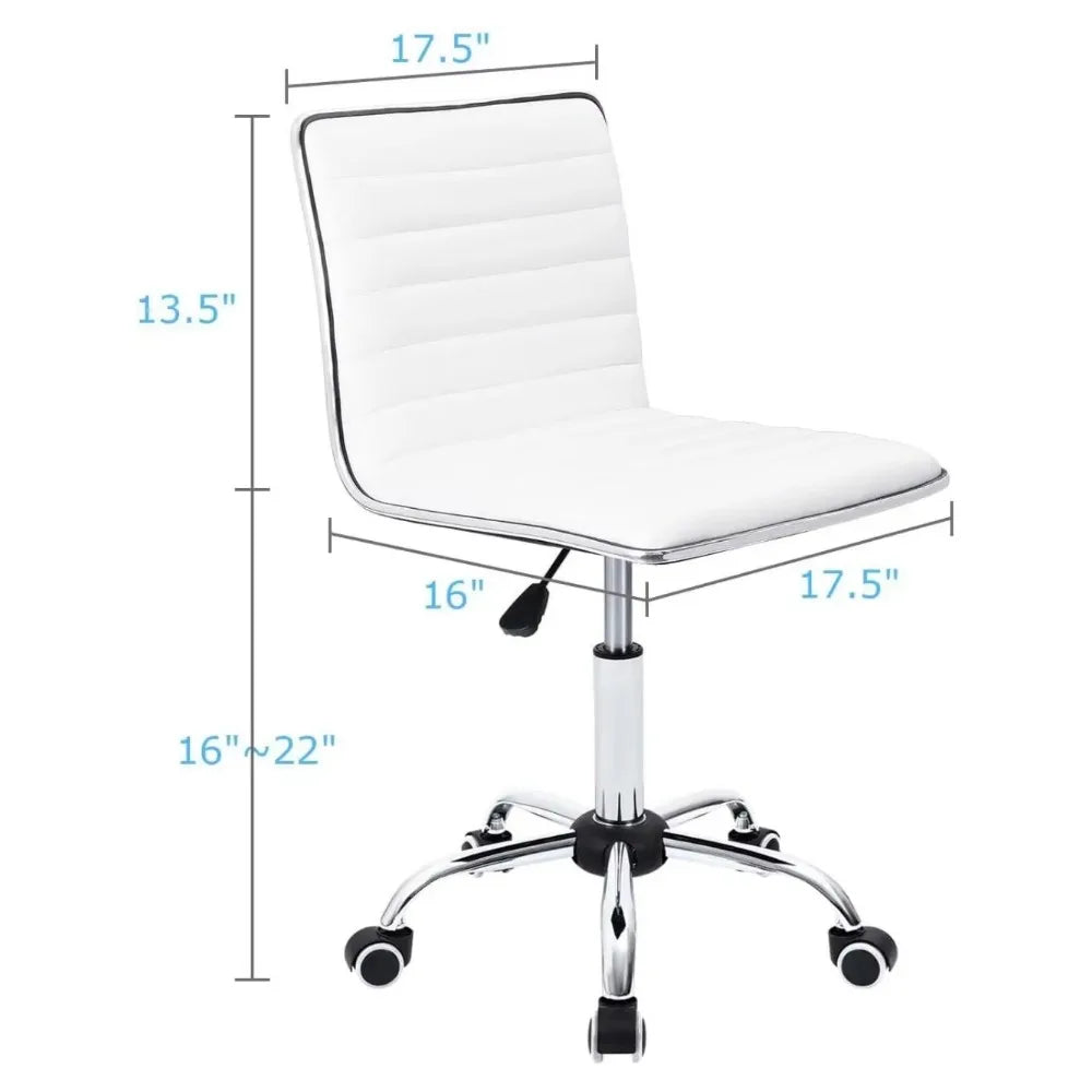 PU Leather Swivel Computer Desk Chair of Mid Back childrensterritory