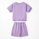 Kids Girls Cartoon Rabbits Design Summer Tracksuit Set childrensterritory