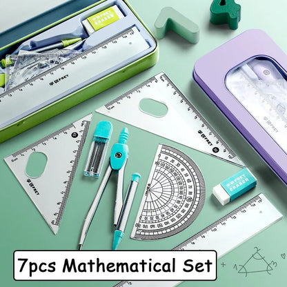 7 Pcs/set Multi-Functional Mathematical Rulers Set childrensterritory