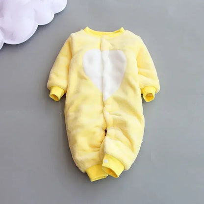 Soft Flannel Warm Printed Baby Romper for Winter