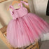 Toddler/Baby Girls Sequin Bow Design Tulle Bridesmaid Gowns childrensterritory