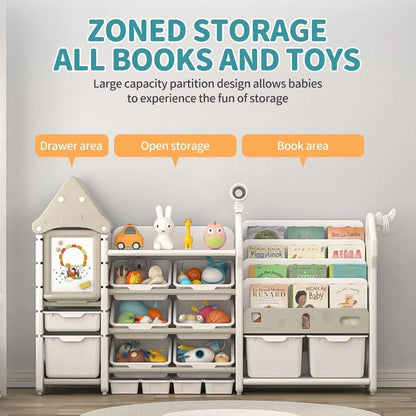 Kids Magic Castle Design Toy Storage Organizer with Telescope