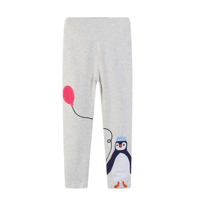 Lovely Cartoon Design Soft Cotton Leggings for Girls childrensterritory