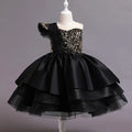 Elegant Kids Girls Sequin Design Formal Evening Party Dresses childrensterritory