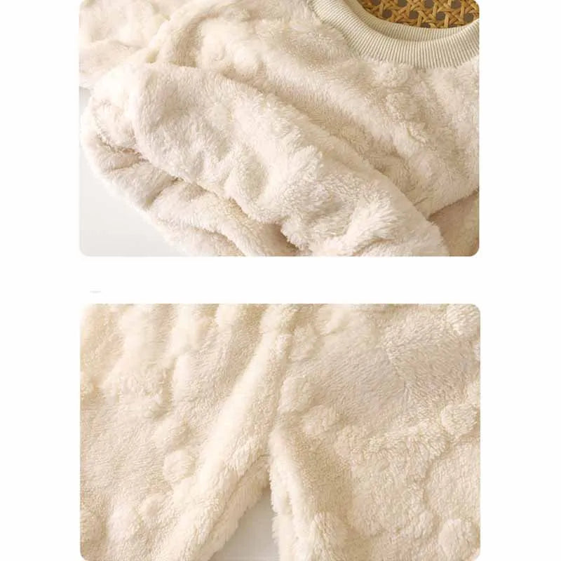 Kids' Long-Sleeved Soft Sleepwear Winter Clothing Set