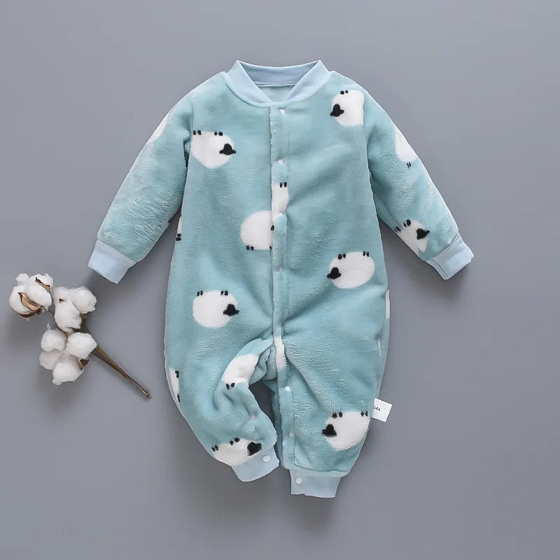 Baby Kids Cartoon Design Winter Bodysuits
