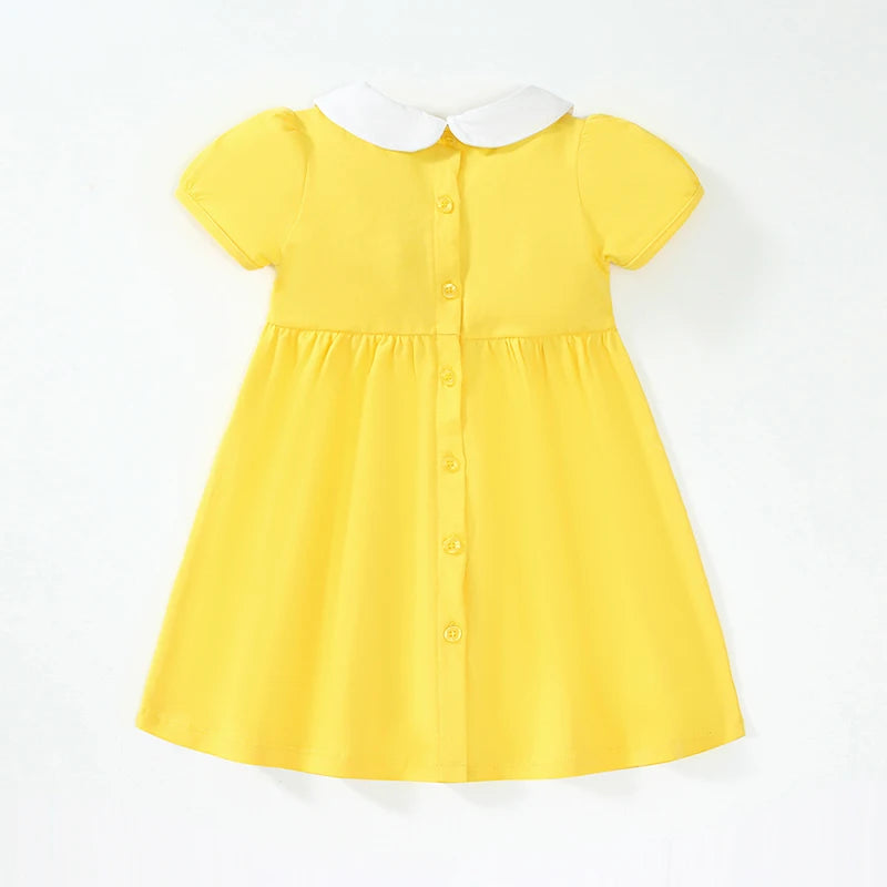 Flowers Embroidery Design Casual Summer Dresses childrensterritory