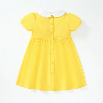 Flowers Embroidery Design Casual Summer Dresses childrensterritory