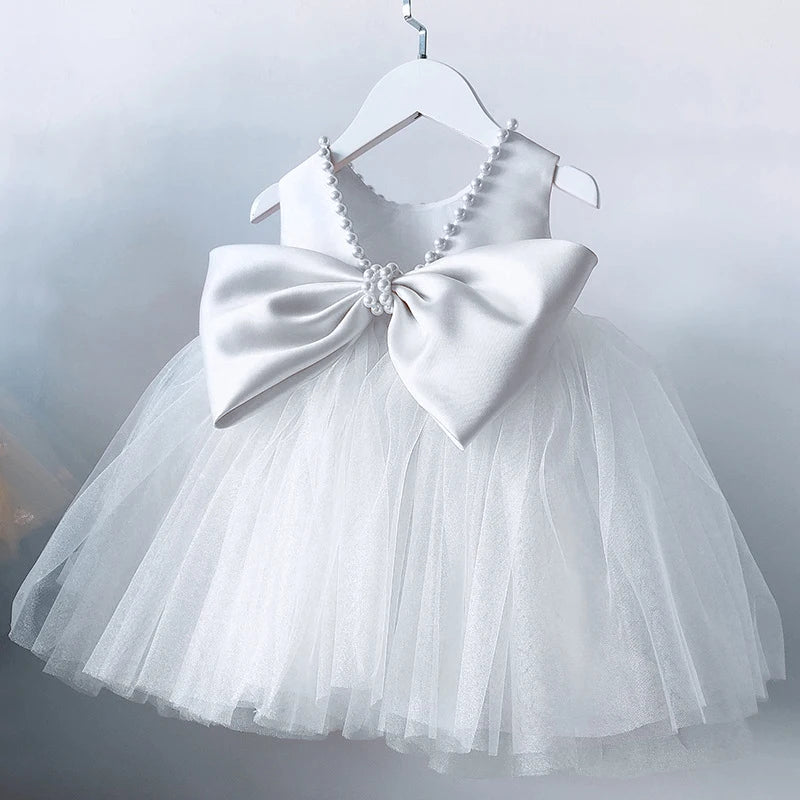 Toddler Girls Bow Design Formal Occasion Tutu Fluffy Gown childrensterritory