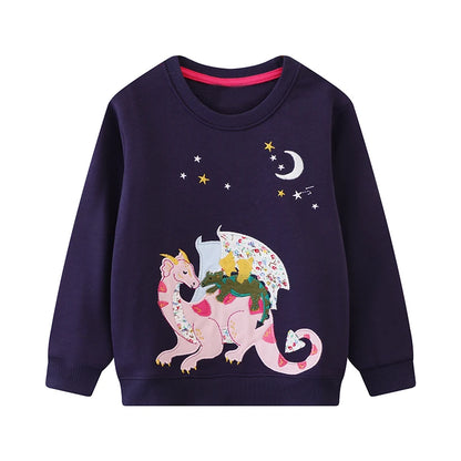 Little Girls Lovely Cotton Printed Sweatshirts childrensterritory
