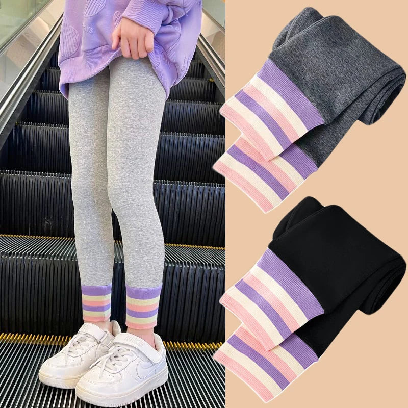 Kids Girls Casual Knitted Warm Cotton Leggings childrensterritory