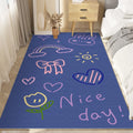 Cute Cartoon Girly Large Area Rugs for Kids Bedroom, Living Room childrensterritory