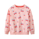 Kids Girls Cartoon Embroidery Long Sleeve Sweatshirts childrensterritory