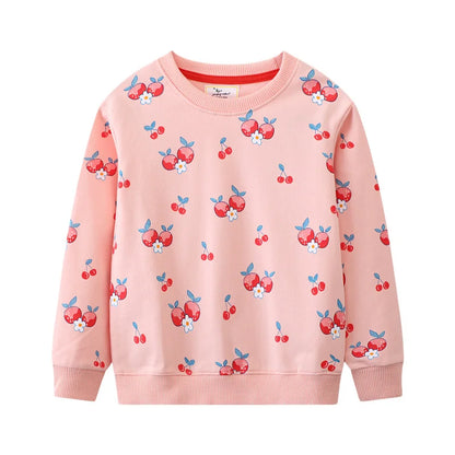 Cartoon Glitter Butterfly Design Little Girls Sweatshirts