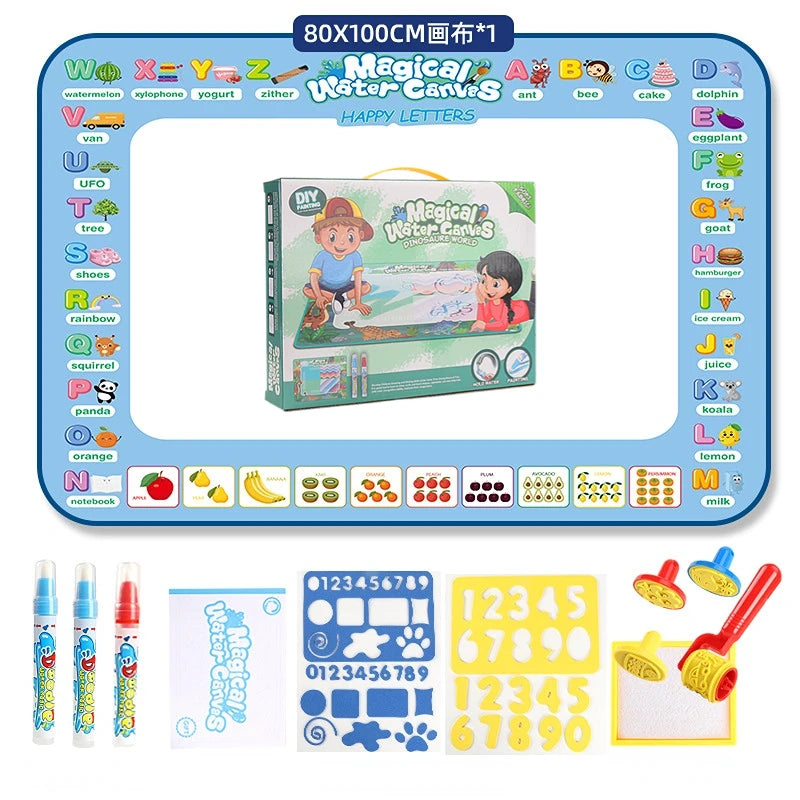 100x80CM Magic Water Drawing Mat With Reusable Magic Pens childrensterritory