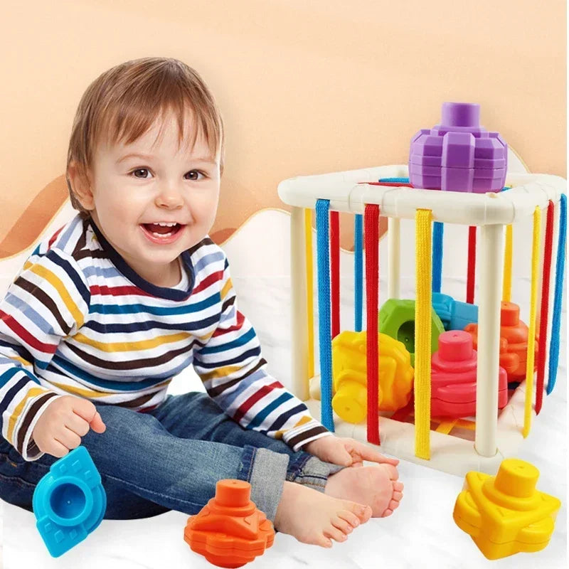 Educational Colorful Shape Blocks Sorting Game Toys for Baby