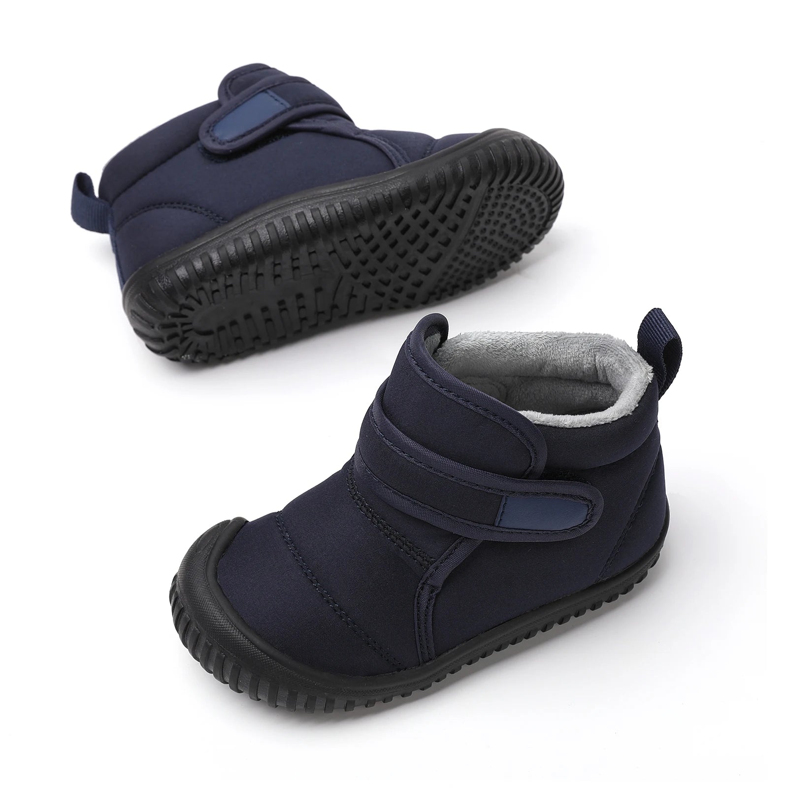 Kids Girls Soft-Sole Ankle Length Warm Fur Snow Boots childrensterritory