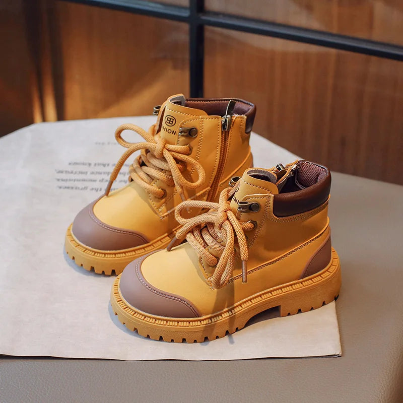 Kids Britain Style Versatile Mid-calf Boots/Casual Shoes childrensterritory
