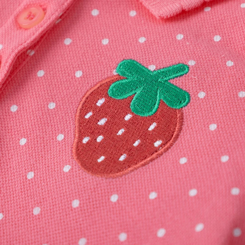 Kids Girls Printed Causal Cotton Polo Dresses for Summer childrensterritory