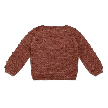Toddler Girls Popcorn Chunky Knit Pullover Tops and Skirt Set childrensterritory