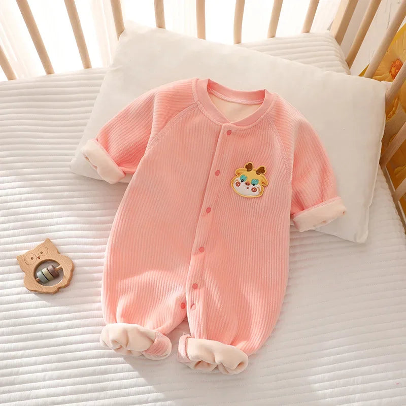 Baby Kids Cartoon Design Casual Warm Bodysuit childrensterritory