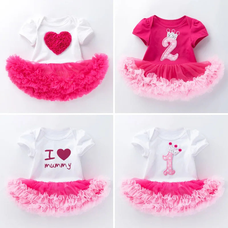 Baby Girls Tutu Romper Dress |1st 2nd Birthday Outfits