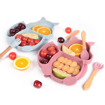 8 Pcs Baby/Kids Anti-Slip Soft Silicone Tableware Set childrensterritory
