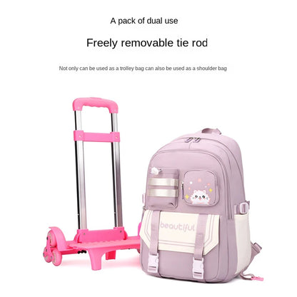 Kids’ Stylish Multicolor Travel Trolley Bag childrensterritory